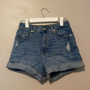 Women's Super-High Rise Rolled Cuff Jean Shorts - Wild Fable™ - Medium Wash